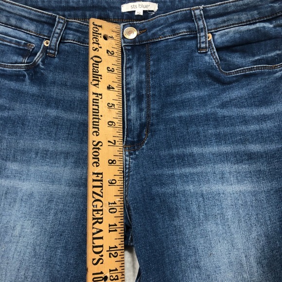 STS Carolina High Rise Blue Women's Denim Jeans Medium Wash Straight Leg Size 32 - Picture 4 of 9